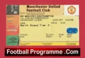 Manchester United v Southampton 1997 – Match Ticket