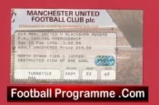 Manchester United v Blackburn Rovers 1996 – Match Ticket