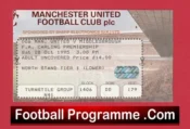 Manchester United v Middlesbrough 1995 – Match Ticket Man Utd