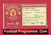 Manchester United v Derby County 2000 – Match Ticket Treble Season