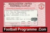 Manchester United v Manchester City 1995 – Ticket Man Utd
