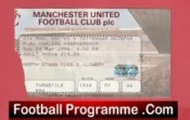 Manchester United v Tottenham 1996 – Match Ticket