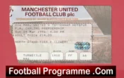 Manchester United v Tottenham 1996 – Match Ticket