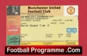 Manchester United v Coventry City 1997 – Football Ticket