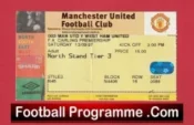 Manchester United v West Ham United 1997 – Match Ticket