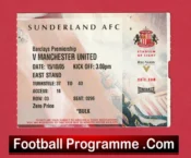 Sunderland v Manchester United 2005 – Football Ticket
