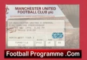 Manchester United v Arsenal 1996 – Football Ticket