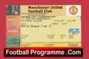 Manchester United v Coventry City 1997 – Football Ticket