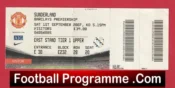 Manchester United v Sunderland 2007 – Match Ticket