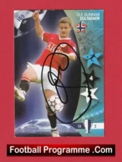 Manchester United Paul Scholes Autograph Signed Football Card Man Utd