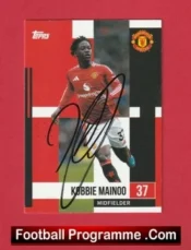 Manchester United Kobbie Mainoo Autographed Signed Football Card