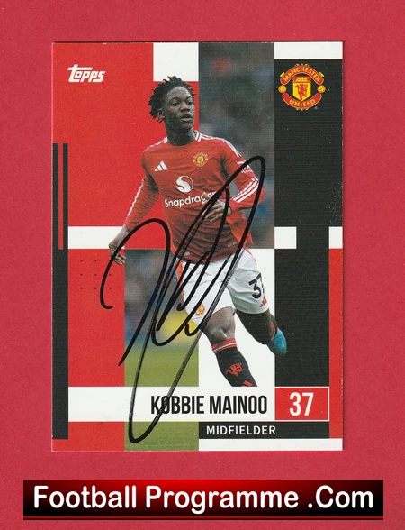 Manchester United Kobbie Mainoo Autographed Signed Football Card - Image 2