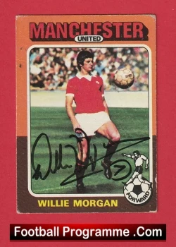 Manchester United Willie Morgan Autographed Signed Football Card