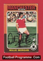Manchester United Willie Morgan Autographed Signed Football Card