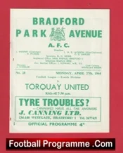 Bradford Park Avenue v Torquay United 1964