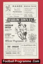 Harlow Town v Chesham United 1964