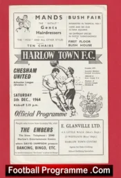 Harlow Town v Chesham United 1964