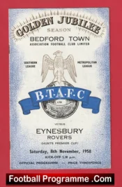 Bedford Town v Eynesbury Rovers 1958 – 1950s
