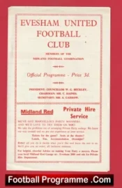 Evesham United v Cross Castle United 1960s
