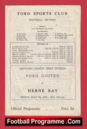 Ford Sports v Herne Bay 1961 – Aetolian League