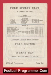 Ford Sports v Herne Bay 1961 – Aetolian League