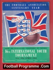International Youth Football Tournament 1963 – Wembley London