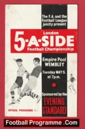 Five A Side Football Tournament 1959 – Wembley Signed Wolstenholme