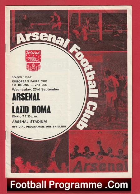 Arsenal v Lazio Roma 1970 - Fairs Cup - Image 2