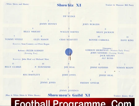 Showmens Guild v Showbiz X1 early 1960s - Tommy Steele Etc - Image 3