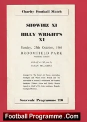 Showbiz X1 v Billy Wright X1 1964 – Broomfield Park Sean Connery