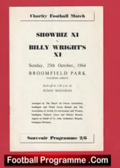 Showbiz X1 v Billy Wright X1 1964 – Broomfield Park Sean Connery