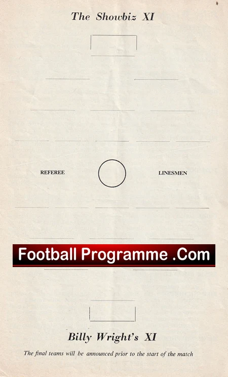 Showbiz X1 v Billy Wright X1 1964 - Broomfield Park Sean Connery - Image 6