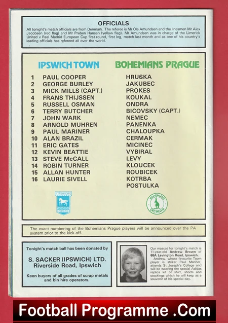 Ipswich Town v Bohemians Prague 1980 - UEFA Cup - Image 3