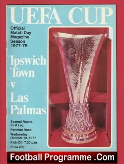 Ipswich Town v Las Palmas 1977 - UEFA Cup