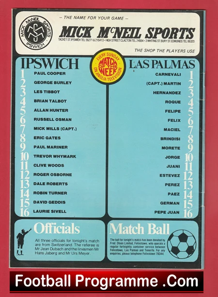 Ipswich Town v Las Palmas 1977 - UEFA Cup - Image 3
