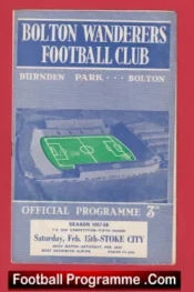 Bolton Wanderers v Stoke City 1958 – FA Cup Munich Disaster