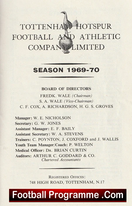 Tottenham Hotspur Spurs Official Handbook 1969 - 1970 - Image 3