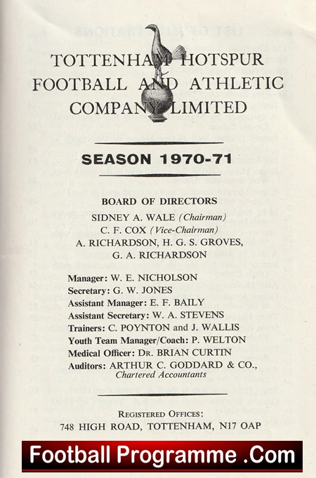 Tottenham Hotspur Spurs Official Handbook 1970 - 1971 - Image 3
