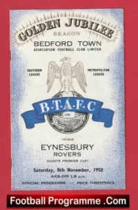 Bedford Town v Eynesbury Rovers 1958 – 1950s