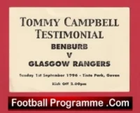 Benburb v Glasgow Rangers 1996 – Football Ticket