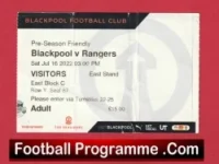 Blackpool v Glasgow Rangers 2022 – Football Ticket
