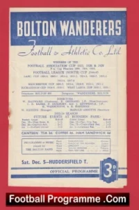 Bolton Wanderers v Huddersfield Town 1953