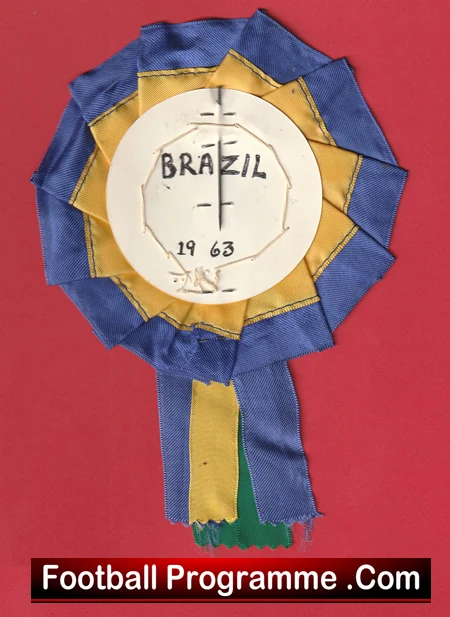 Brazil Football Team Old Football Rosette 1960's - Image 3
