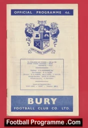 Bury v Port Vale 1960