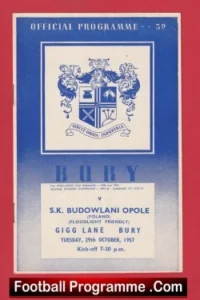 Bury v SK Budowlani Opole 1957 – Friendly Poland Team