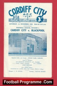 Cardiff City v Blackpool 1952