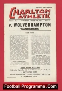 Charlton Athletic v Wolves 1952