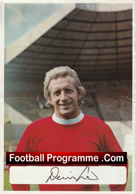 Denis Law Testimonial Benefit Manchester United Autograph Signed Twice - Image 3