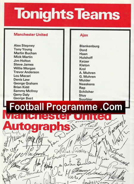 Denis Law Testimonial Benefit Manchester United Autograph Signed Twice - Image 4