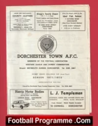Dorchester Town v Dorchester United 1972